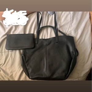 Elegant Black Tote Bag Set